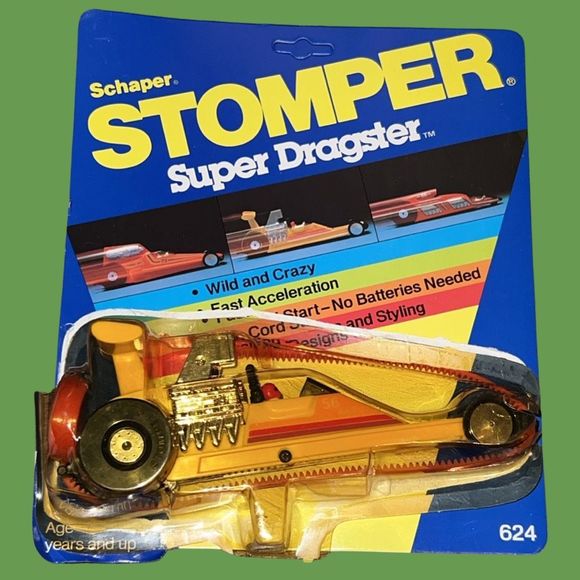 RARE NEW Vintage 1984 Schaper Stomper Super Dragster Raceway Set COMPLETE - Picture 3 of 8